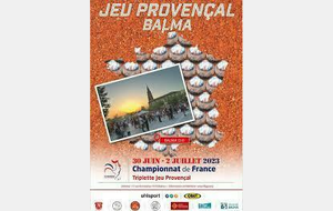 Championnat de France 2023 triplette provençal à BALMA