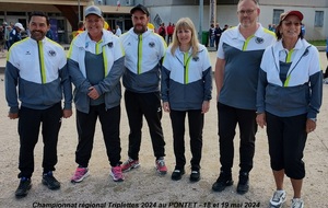 Championnat régional Triplettes 2024 au PONTET