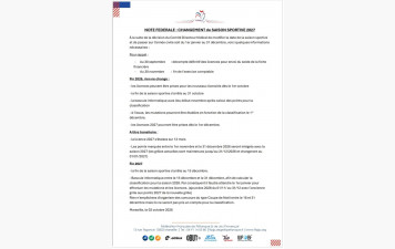 Changement dates saison sportive 2027