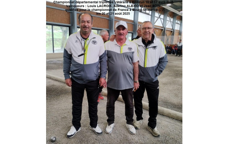 Championnat départemental triplettes VETERANS à Embrun les 15 et 16 avril 2025 : 61 équipes 
