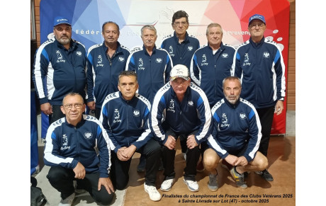 L'équipe des vétérans finaliste du championnat de France