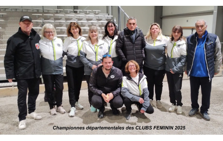 Championnes départementales CLUB FEMININ 2025