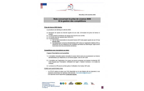 Licences 2026 et seuil de points pour monter en division HONNEUR