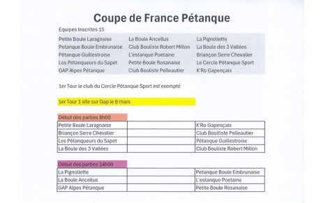 Coupe de France pétanque