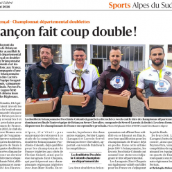 Championnat départemental doublettes jeu provençal du 8 au 10 mai 2025